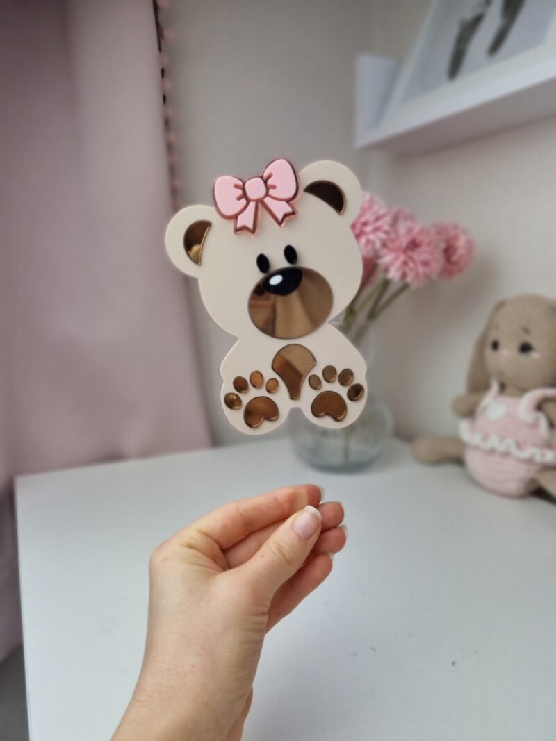 Teddy Bear Cake Topper Set | Personalized Name and Age Topper