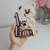 Teddy Bear Cake Topper Set | Personalized Name and Age Topper