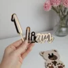 Teddy Bear Cake Topper Set | Personalized Name and Age Topper