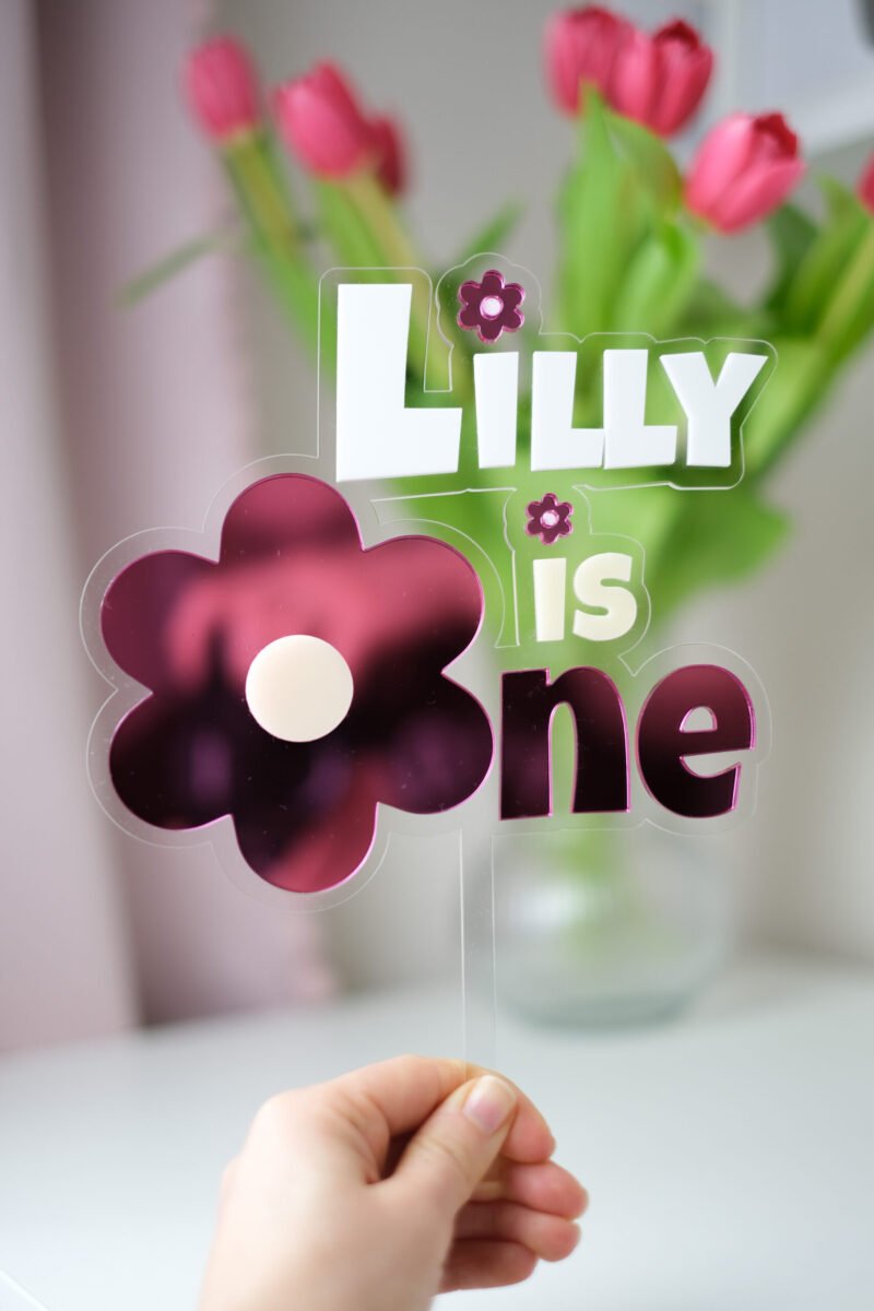 Flower Cake Topper | Name is One | 1st Birthday Topper | Daisy topper
