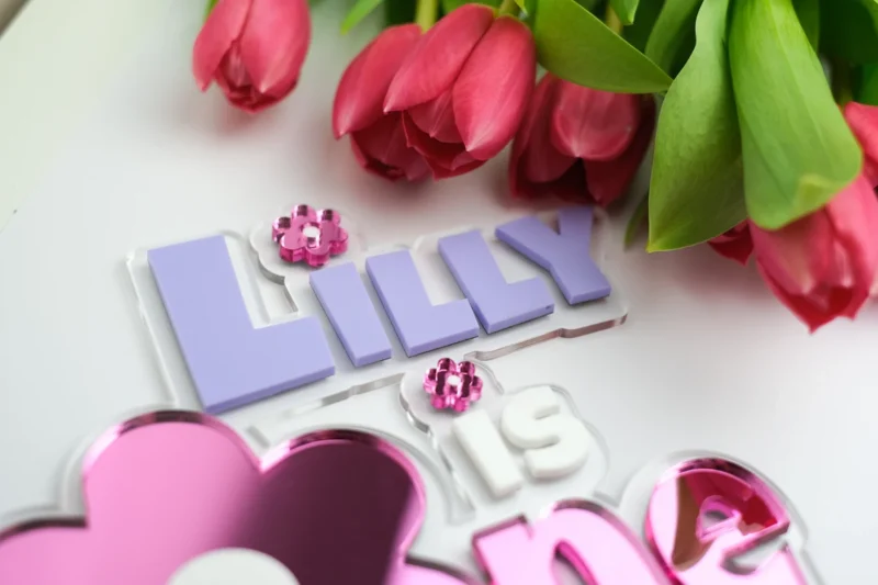 Flower Cake Topper | Name is One | 1st Birthday Topper | Daisy topper