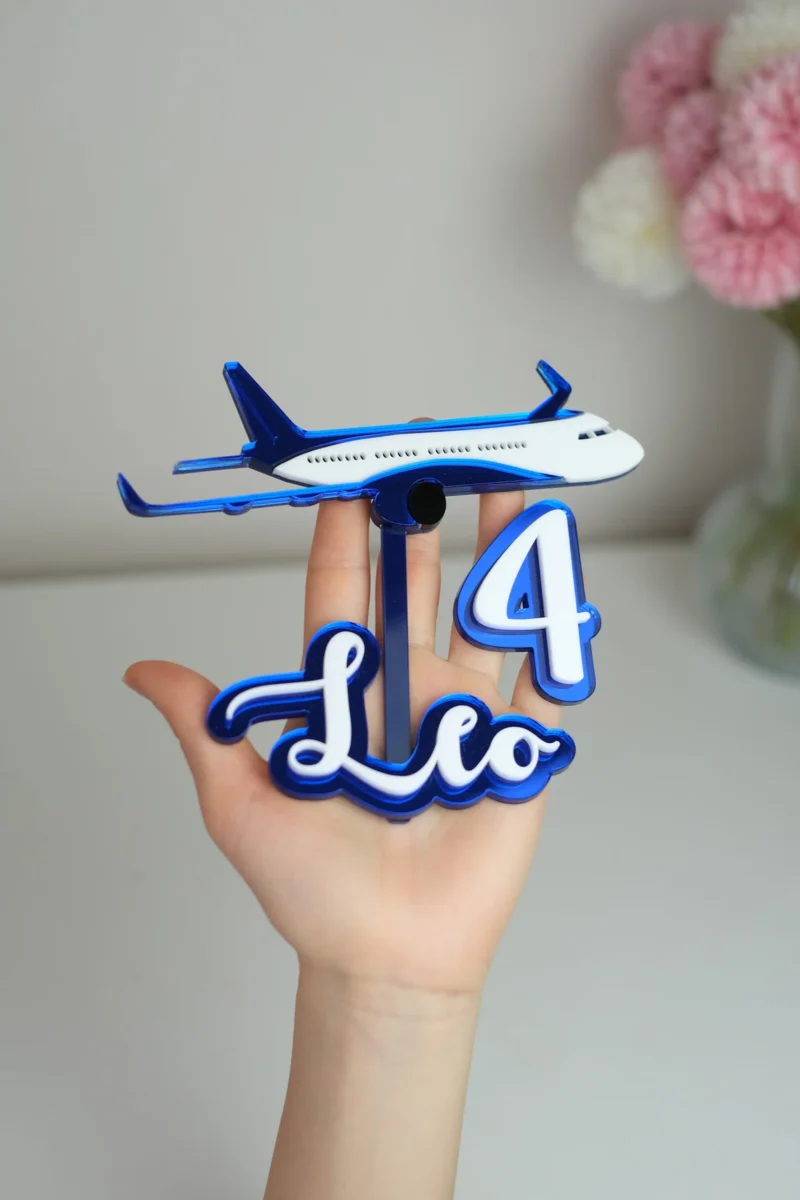Airplane Cake Topper Set