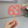 Number Cake Topper (with stick) | Double Layered