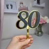 Number Cake Topper (with stick) | Double Layered