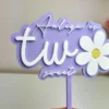 Daisy Cake Topper Two Sweet  2nd Birthday