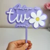 Daisy Cake Topper Two Sweet  2nd Birthday