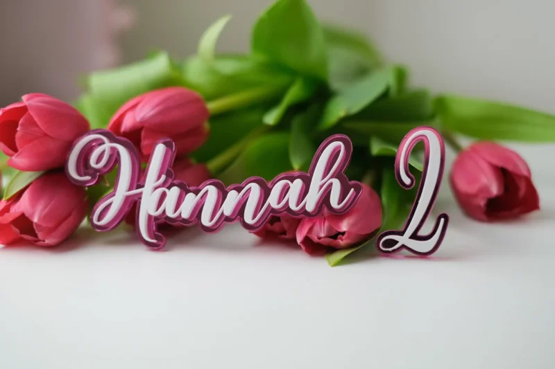 Double Layered name and Age Cake Charms