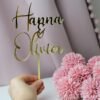 Wedding Names Cake Topper | Name & Name Topper | Gold Cake Topper