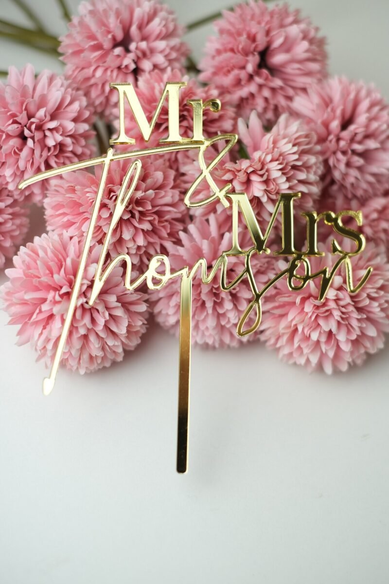 Mr&Mrs Cake Topper | Wedding Cake Topper