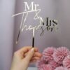 Mr&Mrs Cake Topper | Wedding Cake Topper