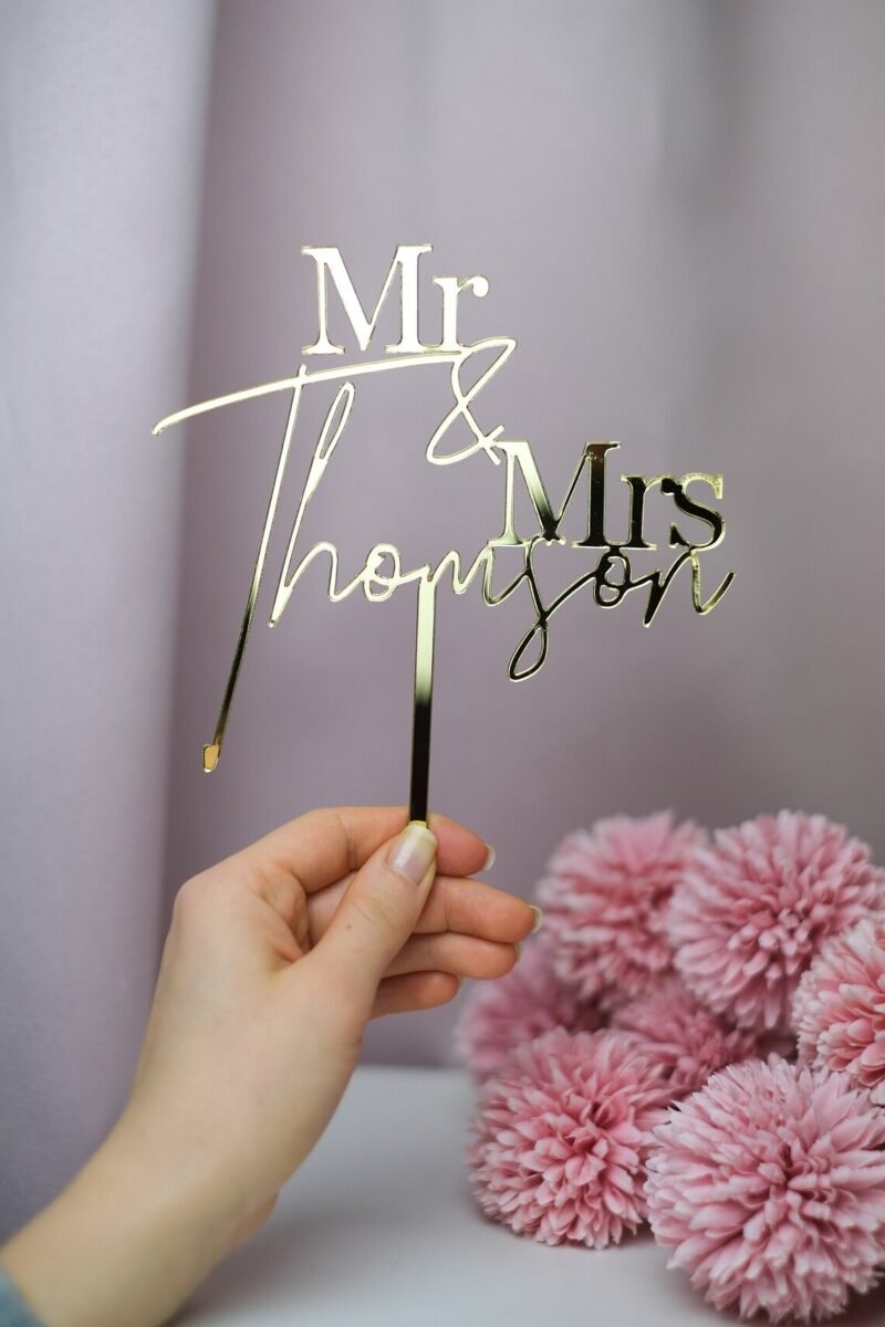 Mr&Mrs Cake Topper | Wedding Cake Topper