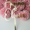 Wedding Names Cake Topper | Name & Name Topper | Gold Cake Topper