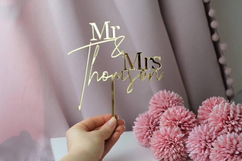 Mr&Mrs Cake Topper | Wedding Cake Topper