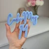 Double Layered name and Age Cake Charms
