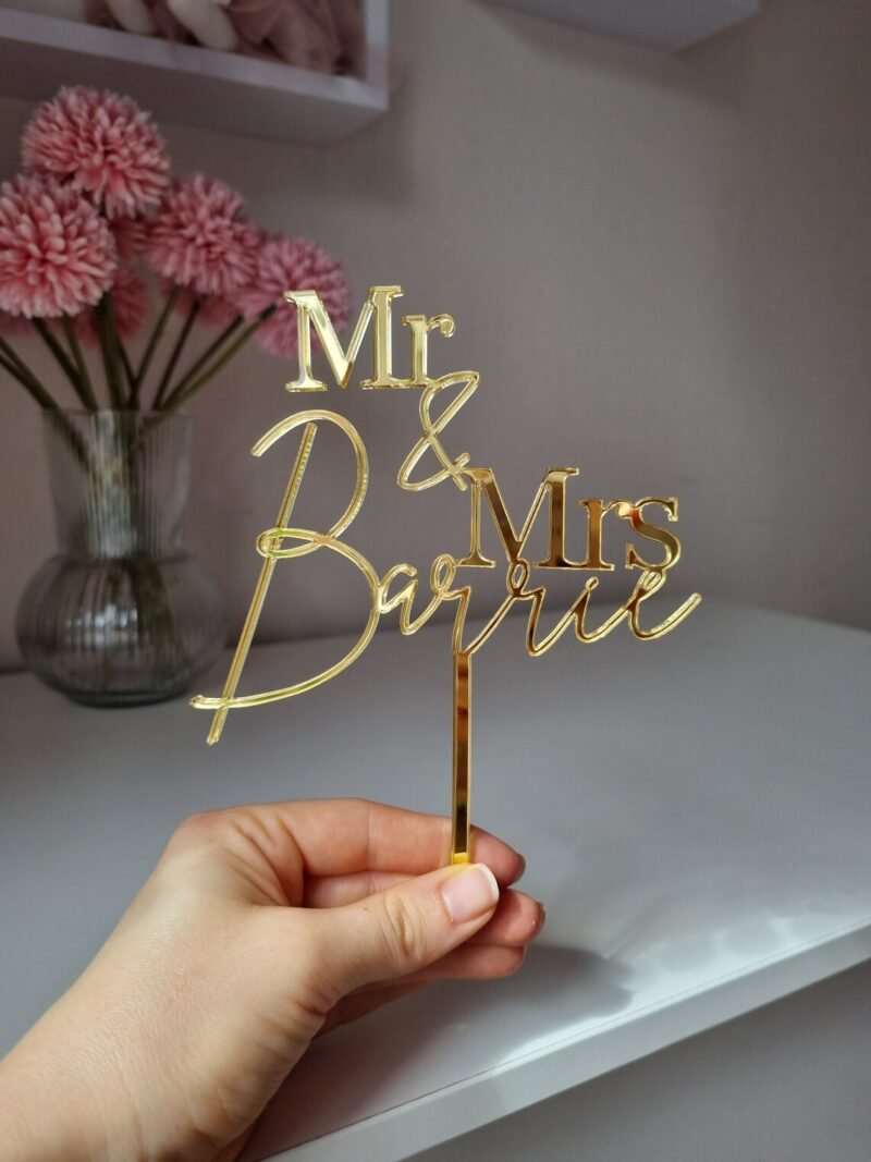Mr&Mrs Cake Topper | Wedding Cake Topper