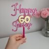 Happy Birthday Name Cake Topper | Double Layer