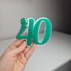 Big Age cake number charm/topper | Double Layered