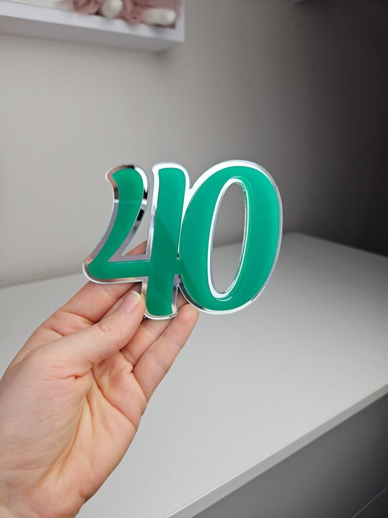 Big Age cake number charm/topper | Double Layered