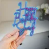 Happy Birthday Cake Charm Double Layer