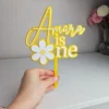 Daisy themed cake charm 1st Birthday