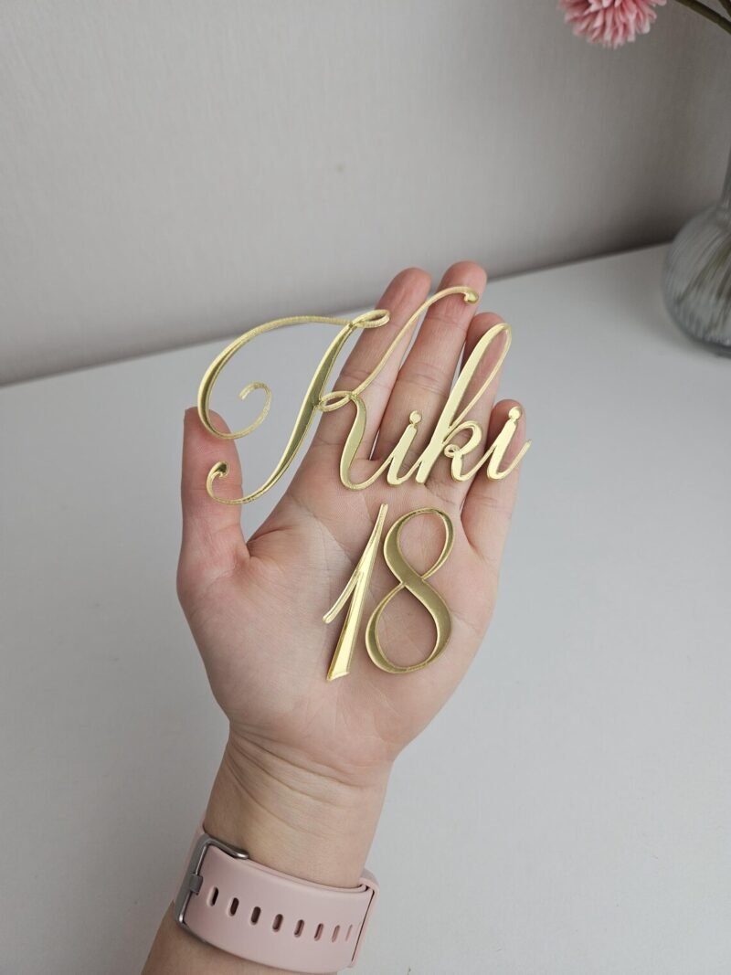 Name and Age Charm Set | Singel Layer