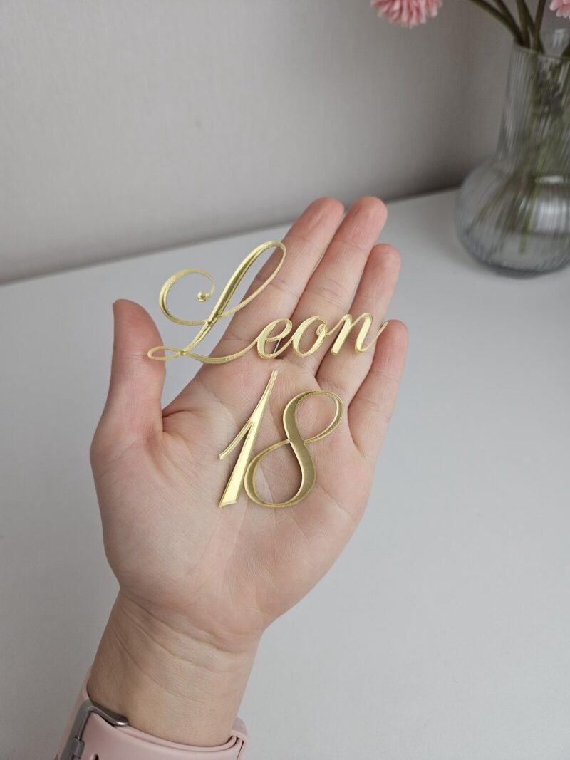 Name and Age Charm Set | Singel Layer