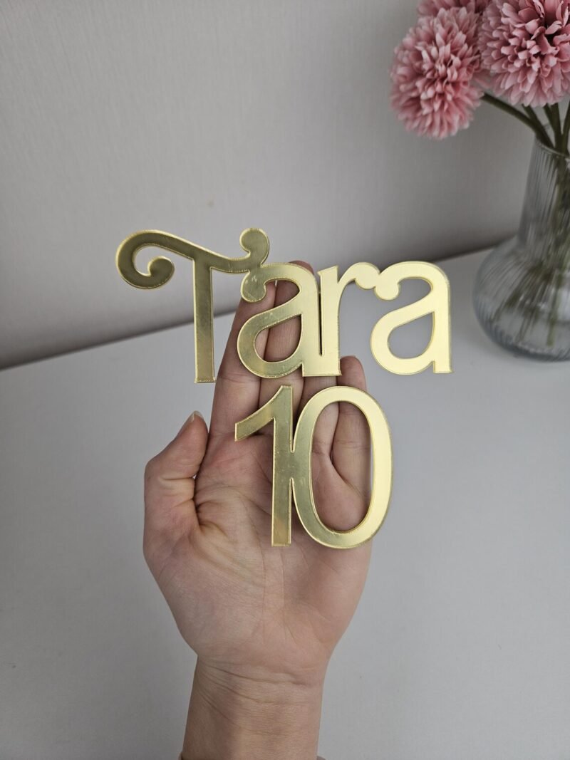 Name and Age Charm Set | Singel Layer