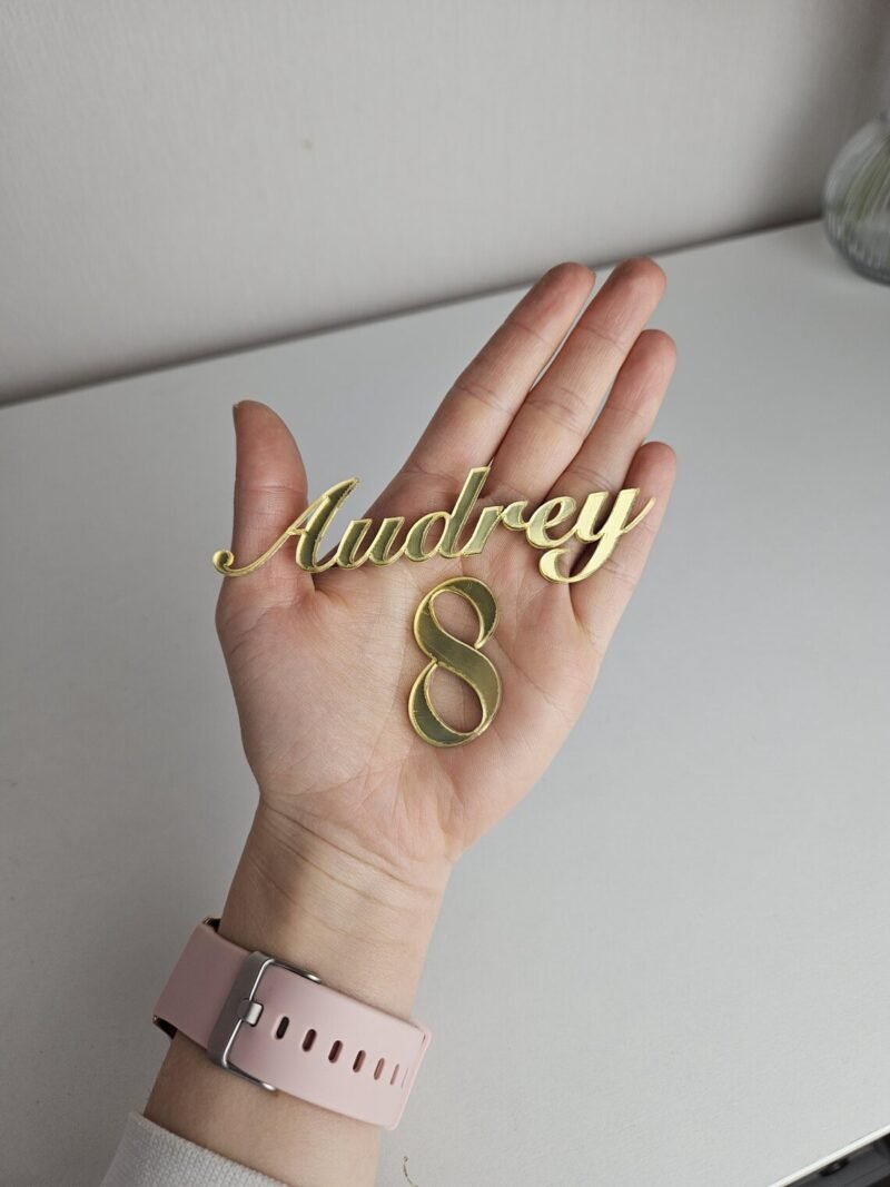 Name and Age Charm Set | Singel Layer