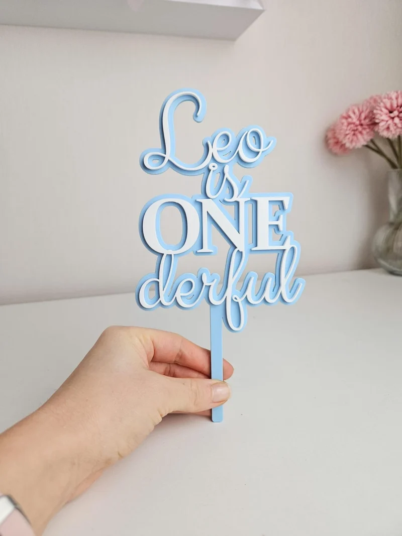 ONEderful cake Topper/Charm | personalized First Birthday Topper