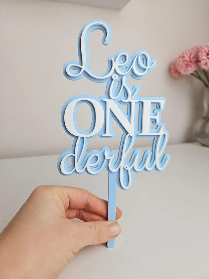 ONEderful cake Topper/Charm | personalized First Birthday Topper