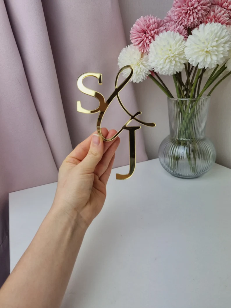 Initials Wedding Cake Charm/Topper
