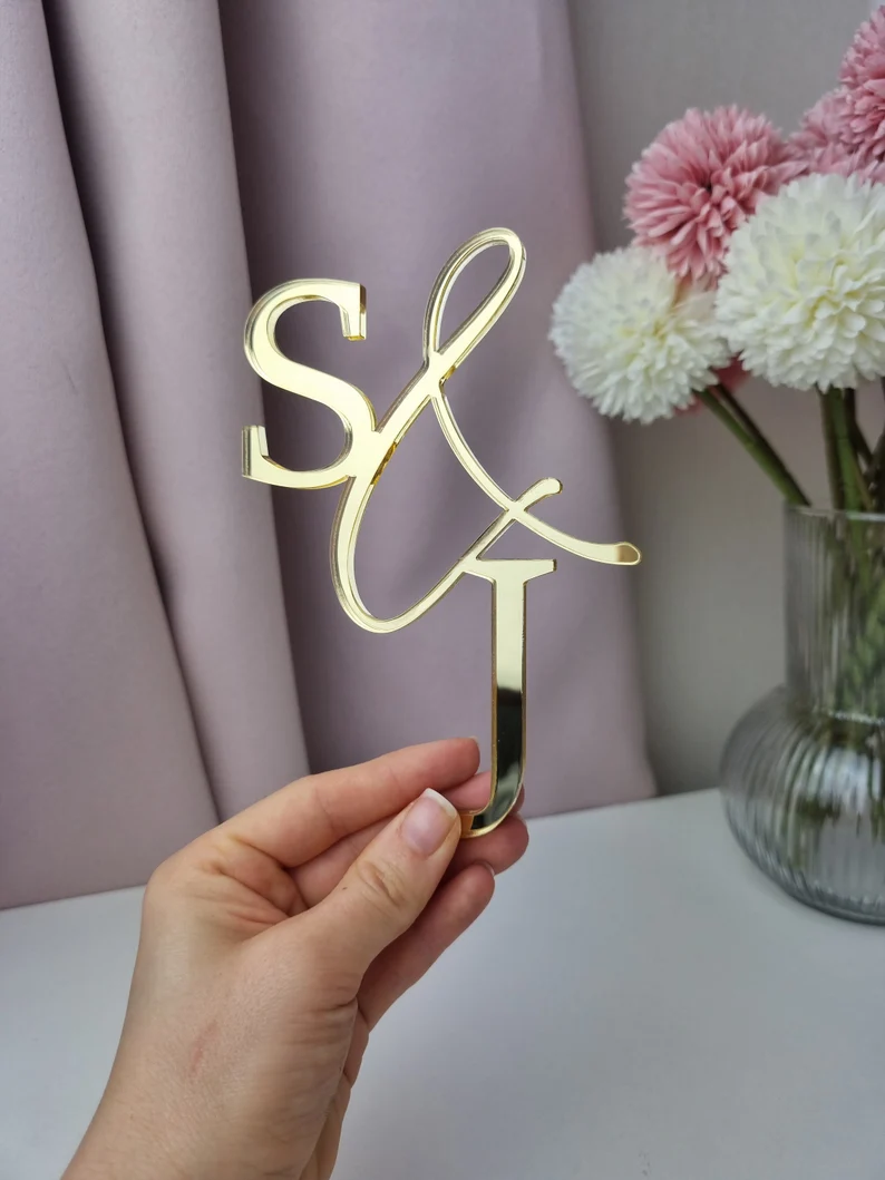 Initials Wedding Cake Charm/Topper