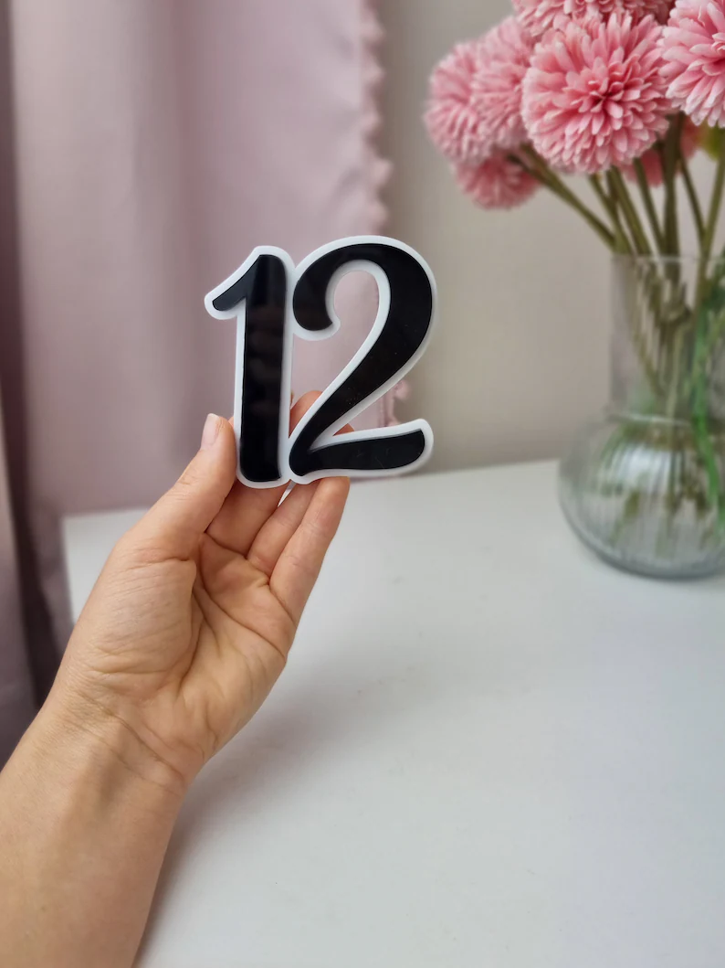 Big Age cake number charm/topper | Double Layered