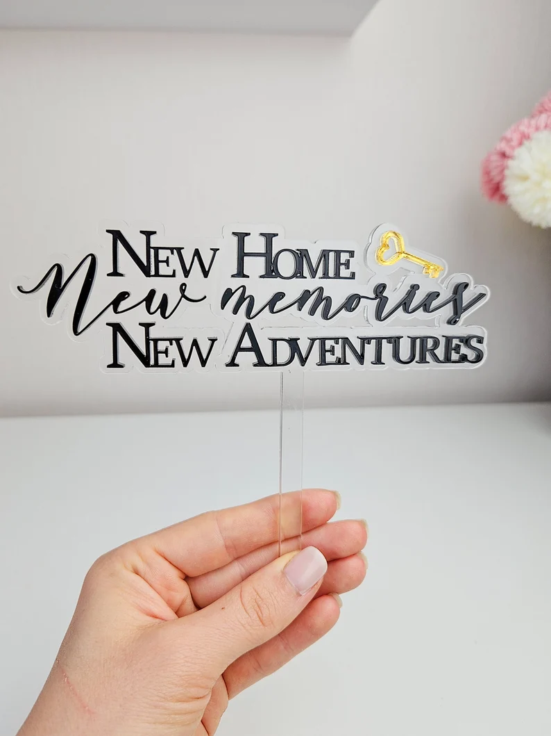 New Home cake topper | Double Layer