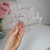 Happy [any Age] Birthday Name Cake Charm/Topper