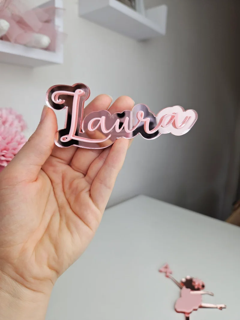Ballerina Cake Topper Set with name and age