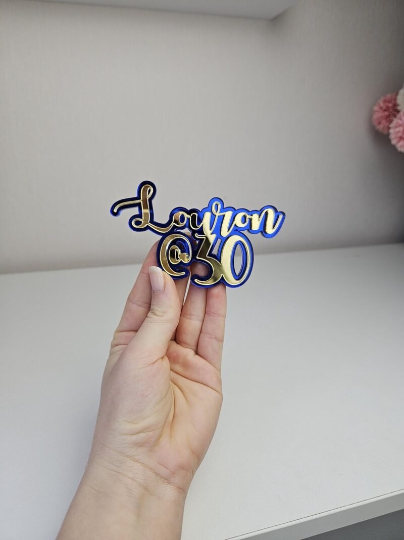 Name @ [age] Double layer | any name and age Topper/Charm