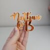 Name @ [age] Double layer | any name and age Topper/Charm