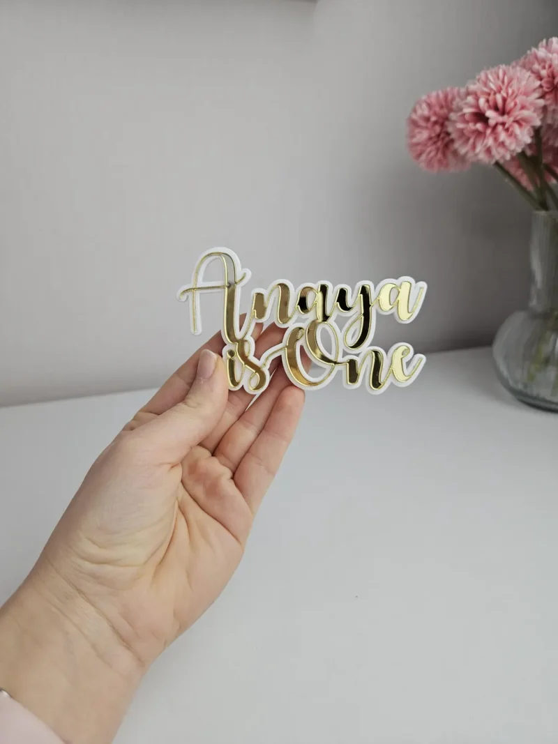 Name is [age] | any Name and Age cake Topper / Charm