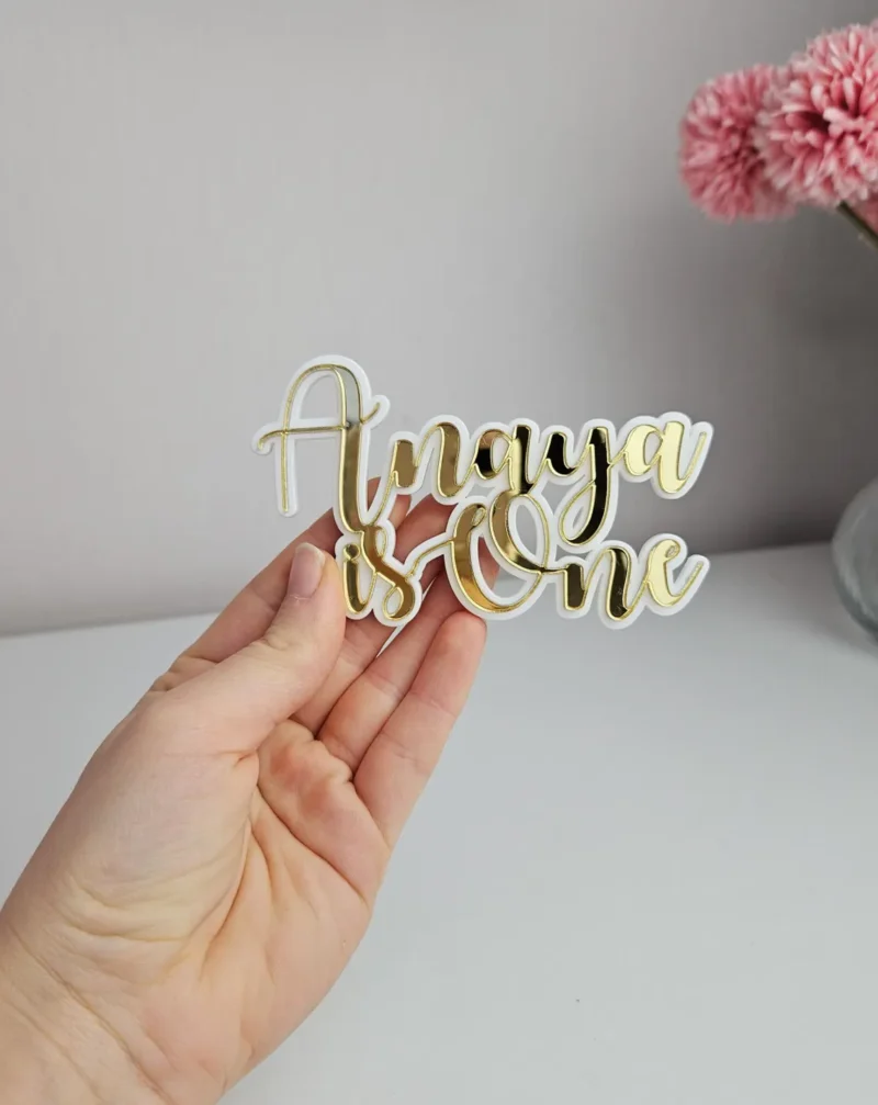 Name is [age] | any Name and Age cake Topper / Charm