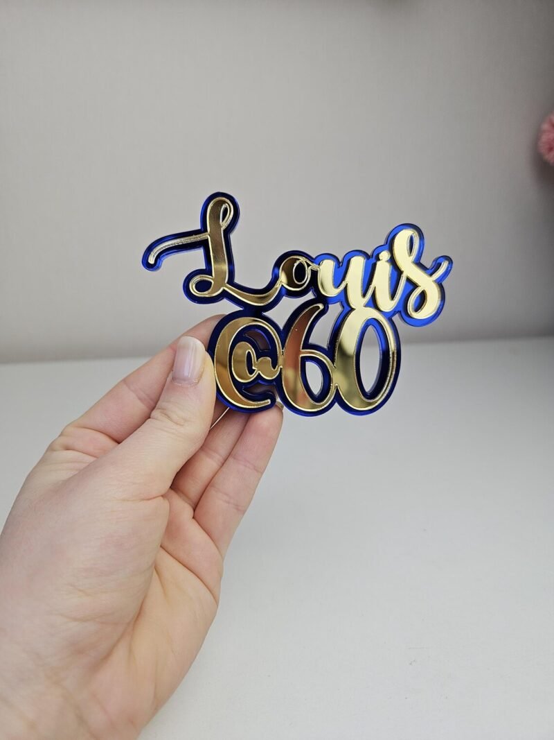 Name @ [age] Double layer | any name and age Topper/Charm