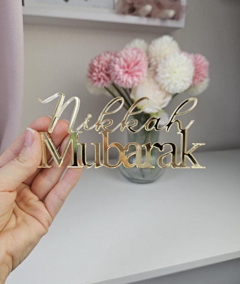 Nikkah Mubarak cake charm/Topper